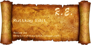Ruttkay Edit névjegykártya